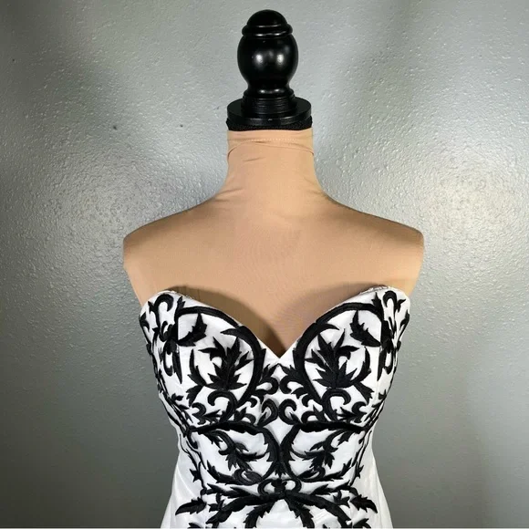 Disney Enchanted Strapless Embroidered Gown 8 | Formal Glam Ballgown Dress - Picture 6 of 14